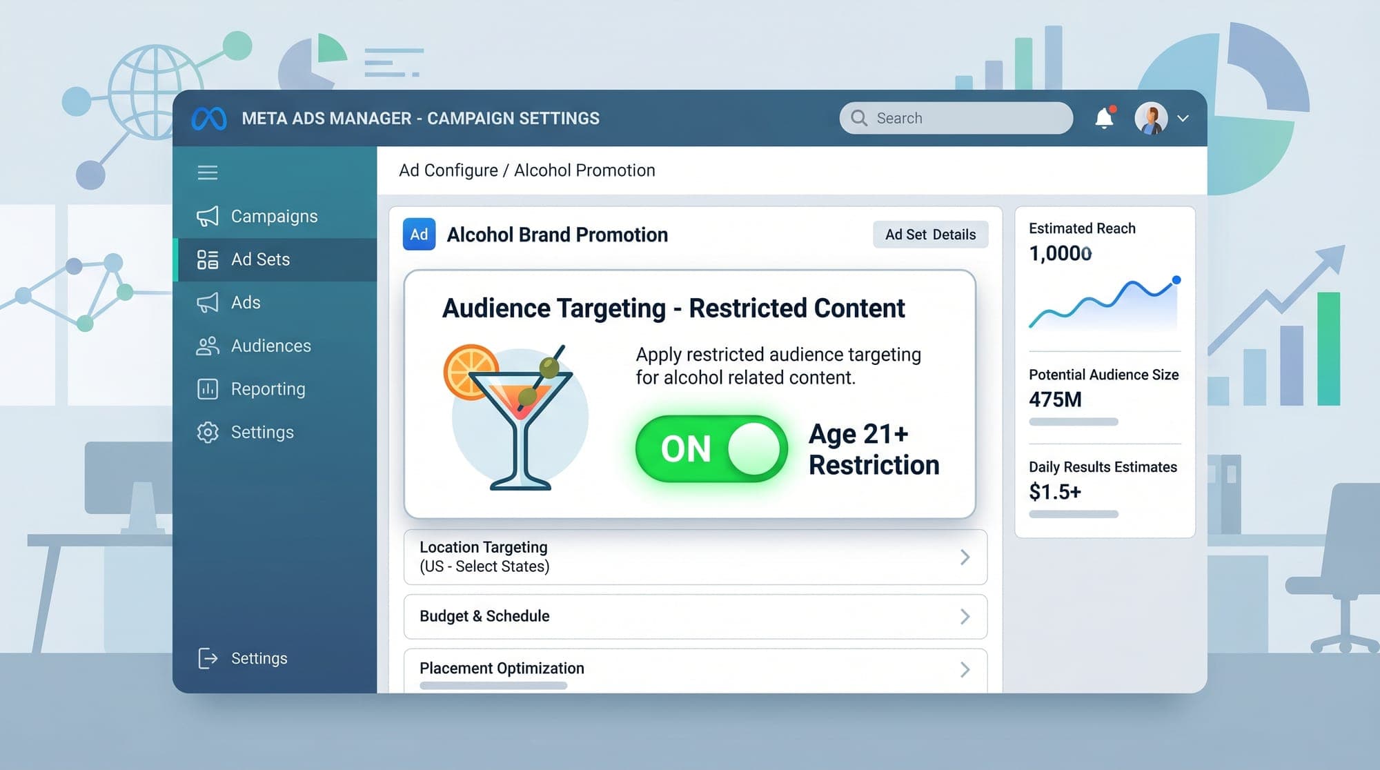 A professional B2B SaaS illustration showing a digital dashboard with a toggle switch being set to '