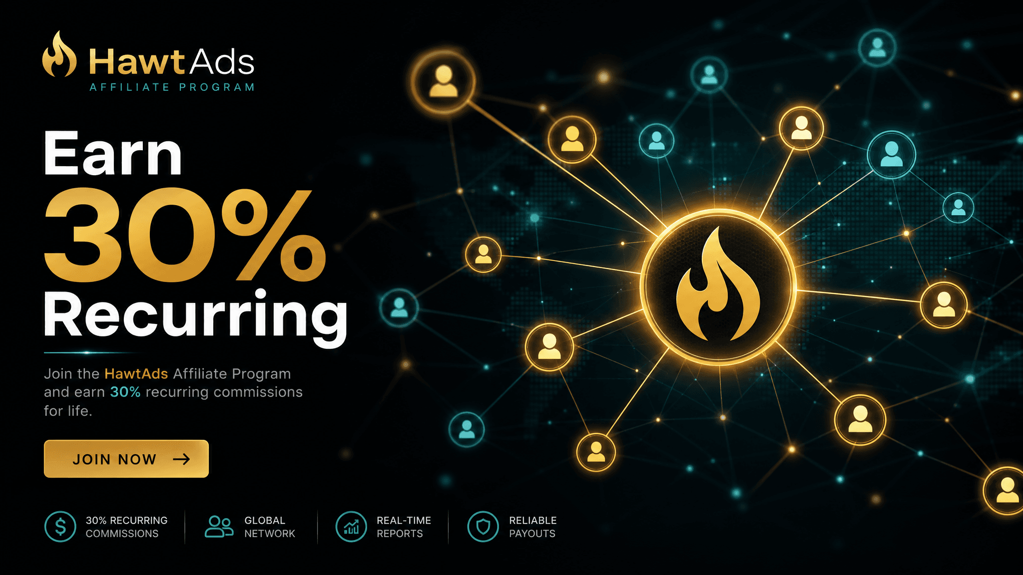 Meet the HawtAds Affiliates Program: Earn 30% Recurring Commission Recommending the Ad Creative Platform Your Network Already Needs