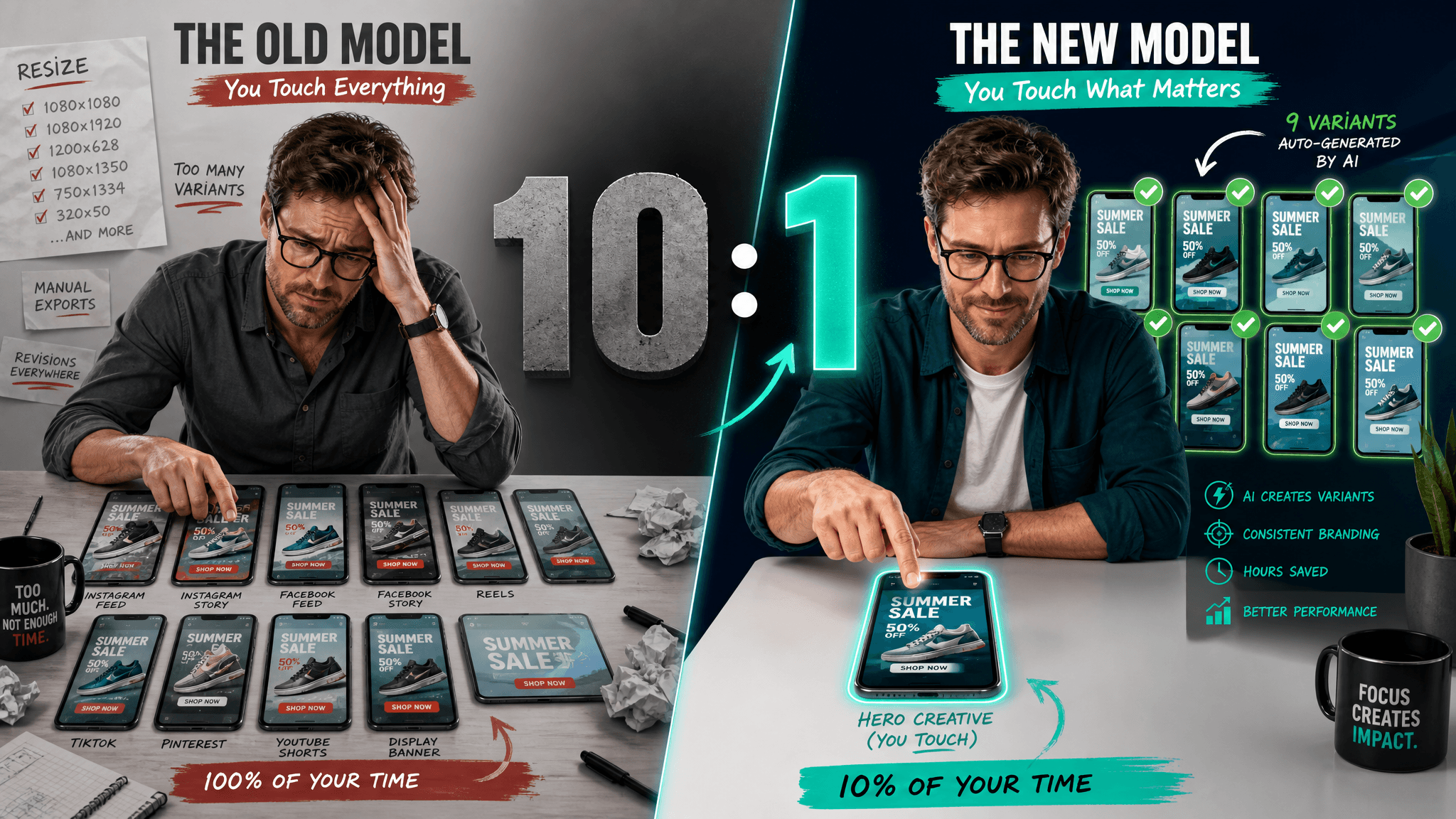Why Your Designer Should Touch 1 in 10 Ads (Not 10 in 10)